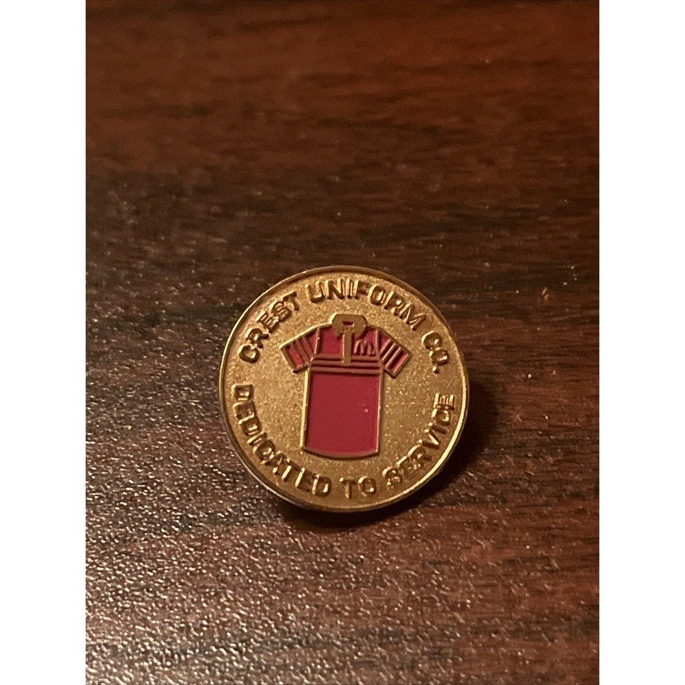 McDonald's Crest Uniform Co. "Dedicated To Service" Employee Lapel Hat Pin